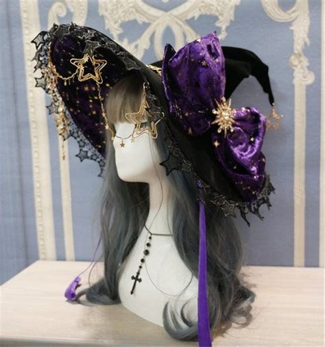 Witch hat with celestial motifs
